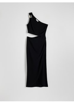 Reserved - Sukienka midi z wycięciem - czarny ze sklepu Reserved w kategorii Sukienki - zdjęcie 171474625