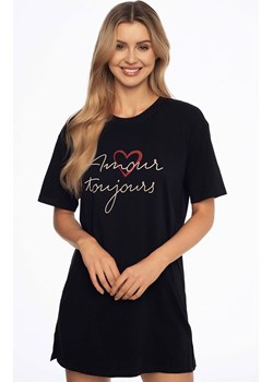 Bawełniana koszula nocna Amour 41300-99X, Kolor czarny, Rozmiar XL, Henderson ze sklepu Intymna w kategorii Koszule nocne - zdjęcie 171474805