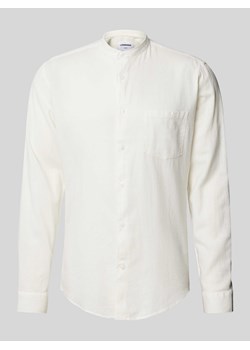 Koszula lniana o kroju slim fit z tkanym wzorem ze sklepu Peek&Cloppenburg  w kategorii Koszule męskie - zdjęcie 171474959