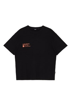 Cropp - Czarny t-shirt z nadrukiem - czarny ze sklepu Cropp w kategorii T-shirty męskie - zdjęcie 171475805