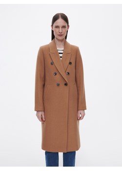 Reserved - Płaszcz z wełną - beżowy ze sklepu Reserved w kategorii Płaszcze damskie - zdjęcie 171475918
