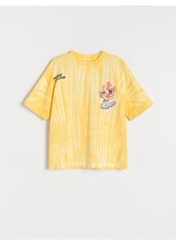Reserved - T-shirt oversize SpongeBob - jasnożółty ze sklepu Reserved w kategorii T-shirty chłopięce - zdjęcie 171476197