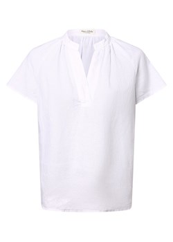 Marc O'Polo Lniana bluzka damska Kobiety len biały jednolity ze sklepu vangraaf w kategorii Bluzki damskie - zdjęcie 171476478