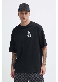 New Era t-shirt bawełniany męski kolor czarny z nadrukiem LOS ANGELES DODGERS ze sklepu ANSWEAR.com w kategorii T-shirty męskie - zdjęcie 171476546