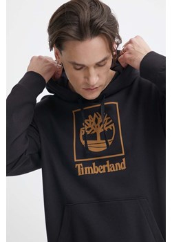 Timberland bluza męska kolor czarny z kapturem z nadrukiem TB0A5QV60011 ze sklepu ANSWEAR.com w kategorii Bluzy męskie - zdjęcie 171476728