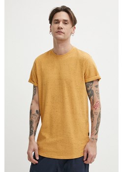G-Star Raw t-shirt bawełniany kolor pomarańczowy ze sklepu ANSWEAR.com w kategorii T-shirty męskie - zdjęcie 171477265