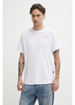 G-Star Raw t-shirt bawełniany męski kolor biały z nadrukiem ze sklepu ANSWEAR.com w kategorii T-shirty męskie - zdjęcie 171477285