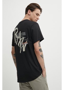 G-Star Raw t-shirt bawełniany męski kolor czarny z nadrukiem ze sklepu ANSWEAR.com w kategorii T-shirty męskie - zdjęcie 171477295