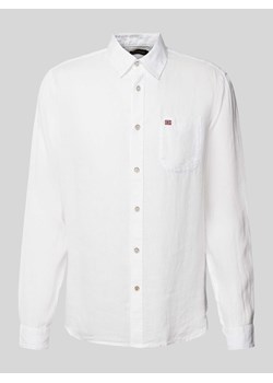 Koszula casualowa z lnu z kieszenią na piersi ze sklepu Peek&Cloppenburg  w kategorii Koszule męskie - zdjęcie 171478919