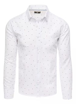 Koszula męska biała Dstreet DX2462 ze sklepu DSTREET.PL w kategorii Koszule męskie - zdjęcie 171480906