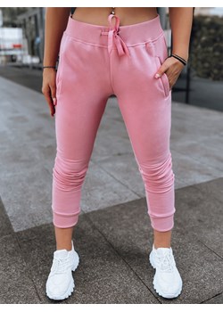 Spodnie damskie dresowe FITS różowe UY0551 ze sklepu DSTREET.PL w kategorii Spodnie damskie - zdjęcie 171480969