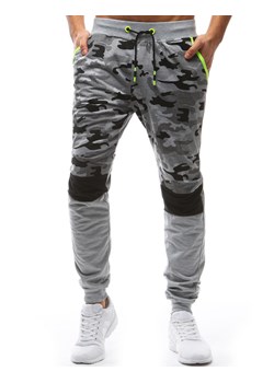 Spodnie męskie dresowe camo szare Dstreet UX3629 ze sklepu DSTREET.PL w kategorii Spodnie męskie - zdjęcie 171480987