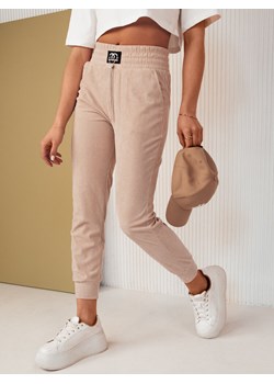 Spodnie damskie dresowe DERCY beżowe Dstreet UY2043 ze sklepu DSTREET.PL w kategorii Spodnie damskie - zdjęcie 171481055