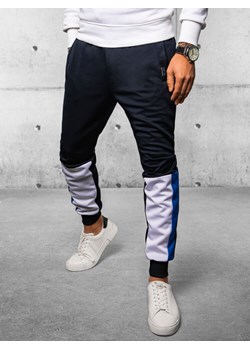 Spodnie męskie dresowe joggery granatowe Dstreet UX4106 ze sklepu DSTREET.PL w kategorii Spodnie męskie - zdjęcie 171481108