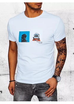 T-shirt męski z nadrukiem biały Dstreet RX5067 ze sklepu DSTREET.PL w kategorii T-shirty męskie - zdjęcie 171481179