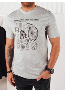 Koszulka męska z nadrukiem szara Dstreet RX5395 ze sklepu DSTREET.PL w kategorii T-shirty męskie - zdjęcie 171481297