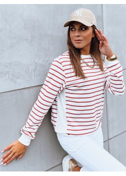 Bluzka damska NAGINI w biało-czerwone paski Dstreet BY1222 ze sklepu DSTREET.PL w kategorii Bluzy damskie - zdjęcie 171481849