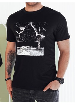 Koszulka męska z nadrukiem czarna Dstreet RX5500 ze sklepu DSTREET.PL w kategorii T-shirty męskie - zdjęcie 171481877