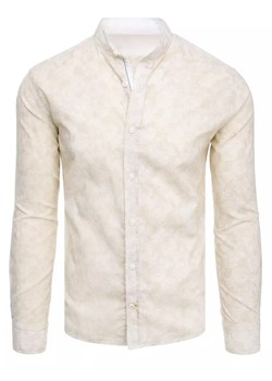 Koszula męska beżowa Dstreet DX2306 ze sklepu DSTREET.PL w kategorii Koszule męskie - zdjęcie 171481905