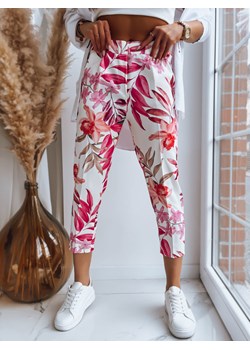Spodnie damskie FLOWER GARDEN różowe Dstreet UY1472 ze sklepu DSTREET.PL w kategorii Spodnie damskie - zdjęcie 171482199