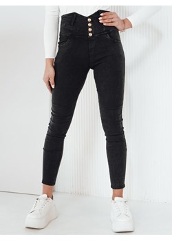 Spodnie damskie jeansowe GINAS czarne Dstreet UY1968 ze sklepu DSTREET.PL w kategorii Jeansy damskie - zdjęcie 171482246