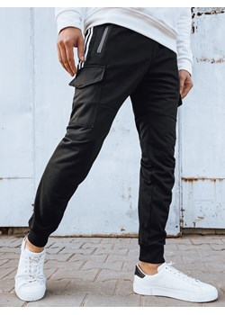 Spodnie męskie dresowe czarne Dstreet UX4274 ze sklepu DSTREET.PL w kategorii Spodnie męskie - zdjęcie 171482365