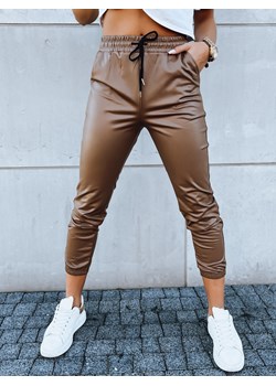 Spodnie damskie woskowane HARBOR kamelowe Dstreet UY1699 ze sklepu DSTREET.PL w kategorii Spodnie damskie - zdjęcie 171482425