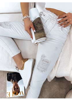 Spodnie damskie jeansowe MAYO jasnobeżowe Dstreet UY1378 ze sklepu DSTREET.PL w kategorii Jeansy damskie - zdjęcie 171482487