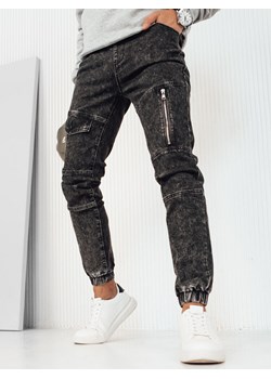 Spodnie męskie jeansowe joggery czarne Dstreet UX3944 ze sklepu DSTREET.PL w kategorii Spodnie męskie - zdjęcie 171482605