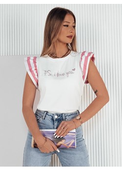 T-shirt damski AMOURI różowy Dstreet RY2412 ze sklepu DSTREET.PL w kategorii Bluzki damskie - zdjęcie 171483069
