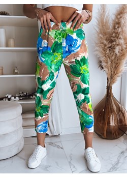 Spodnie damskie FLOWER GARDEN zielone Dstreet UY1482 ze sklepu DSTREET.PL w kategorii Spodnie damskie - zdjęcie 171483216
