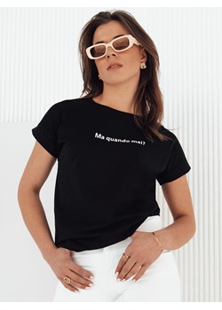 T-shirt damski SENIORITA czarny Dstreet RY2317 ze sklepu DSTREET.PL w kategorii Bluzki damskie - zdjęcie 171483246