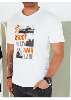 Koszulka męska z nadrukiem biała Dstreet RX5451 ze sklepu DSTREET.PL w kategorii T-shirty męskie - zdjęcie 171483269
