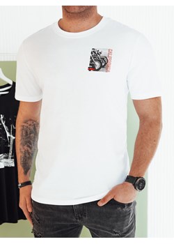 Koszulka męska z nadrukiem biała Dstreet RX5481 ze sklepu DSTREET.PL w kategorii T-shirty męskie - zdjęcie 171483577