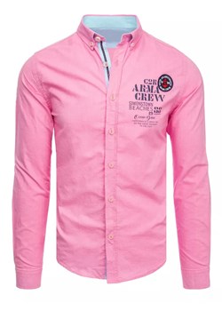 Koszula męska różowa Dstreet DX2298 ze sklepu DSTREET.PL w kategorii Koszule męskie - zdjęcie 171483699