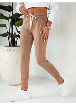 Spodnie damskie dresowe MILA kamelowe Dstreet UY1823 ze sklepu DSTREET.PL w kategorii Spodnie damskie - zdjęcie 171483918
