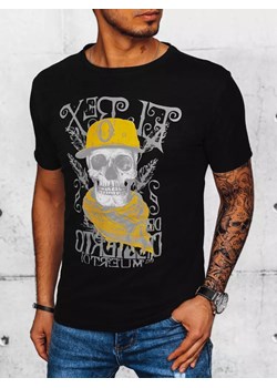 T-shirt męski z nadrukiem czarny Dstreet RX5091 ze sklepu DSTREET.PL w kategorii T-shirty męskie - zdjęcie 171484086