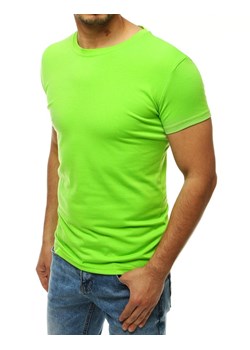 T-shirt męski bez nadruku limonkowy Dstreet RX4191 ze sklepu DSTREET.PL w kategorii T-shirty męskie - zdjęcie 171484339