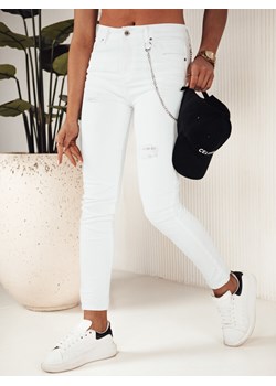 Spodnie damskie jeansowe ALEX białe Dstreet UY1878 ze sklepu DSTREET.PL w kategorii Jeansy damskie - zdjęcie 171484676
