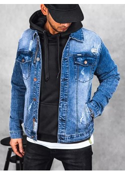 Kurtka męska jeansowa niebieska Dstreet TX4367 ze sklepu DSTREET.PL w kategorii Kurtki męskie - zdjęcie 171484717