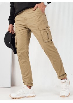 Spodnie męskie bojówki beżowe Dstreet UX4254 ze sklepu DSTREET.PL w kategorii Spodnie męskie - zdjęcie 171485145