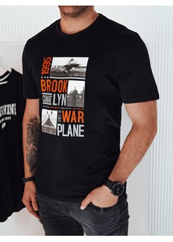 Koszulka męska z nadrukiem czarna Dstreet RX5453 ze sklepu DSTREET.PL w kategorii T-shirty męskie - zdjęcie 171485149
