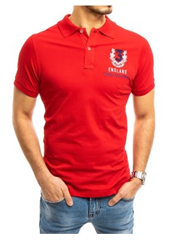Koszulka polo męska czerwona Dstreet PX0357 ze sklepu DSTREET.PL w kategorii T-shirty męskie - zdjęcie 171485165