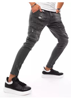 Spodnie męskie jeansowe typu bojówki czarne Dstreet UX3291 ze sklepu DSTREET.PL w kategorii Spodnie męskie - zdjęcie 171485168