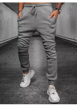 Spodnie męskie jasnoszare Dstreet UX3890 ze sklepu DSTREET.PL w kategorii Spodnie męskie - zdjęcie 171485199