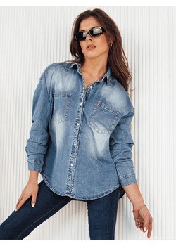 Jeansowa koszula damska AMERICANA niebieska Dstreet DY0368 ze sklepu DSTREET.PL w kategorii Koszule damskie - zdjęcie 171485246