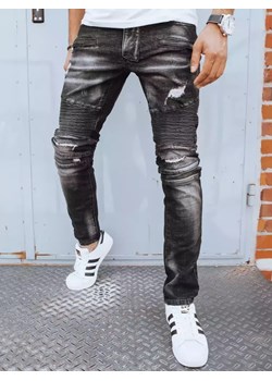 Spodnie męskie czarne Dstreet UX3815 ze sklepu DSTREET.PL w kategorii Jeansy męskie - zdjęcie 171485397