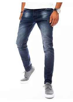 Spodnie męskie jeansowe granatowe Dstreet UX3826 ze sklepu DSTREET.PL w kategorii Jeansy męskie - zdjęcie 171485505