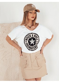 T-shirt damski ROLLY biały Dstreet RY2435 ze sklepu DSTREET.PL w kategorii Bluzki damskie - zdjęcie 171485569