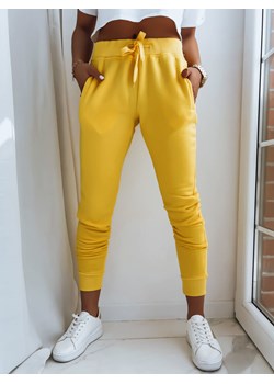 Spodnie damskie dresowe FITS żółte Dstreet UY0534z ze sklepu DSTREET.PL w kategorii Spodnie damskie - zdjęcie 171485768